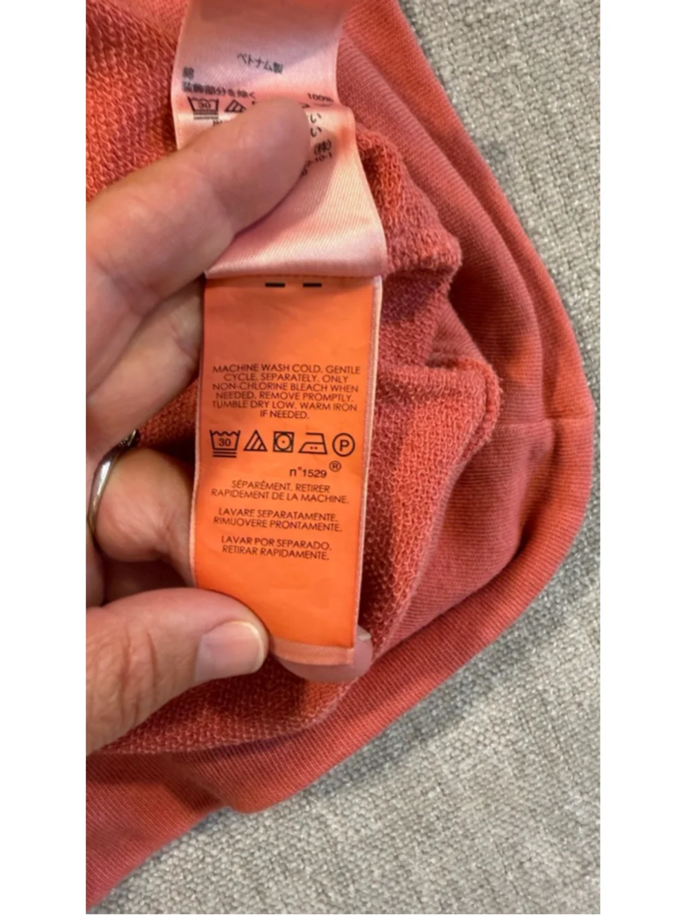 Polo Ralph Lauren Men's Coral Red Spa Terry Raglan Pullover Sweatshirt large